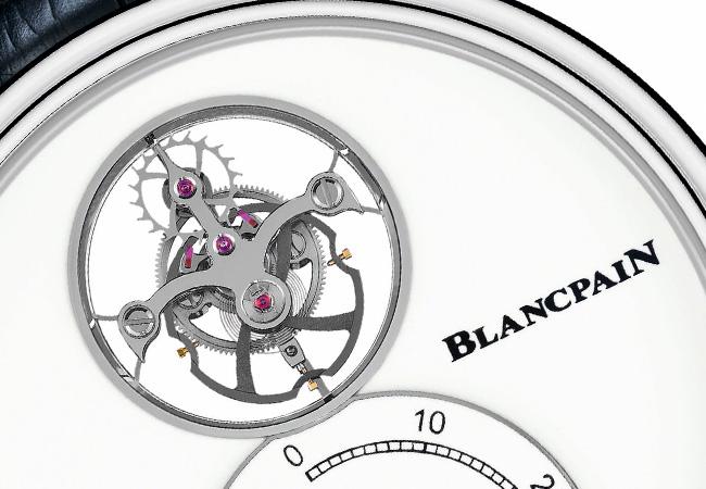 寶珀BLANCPAIN Villeret跳時逆跳分鐘飛行陀飛輪鉑金腕錶