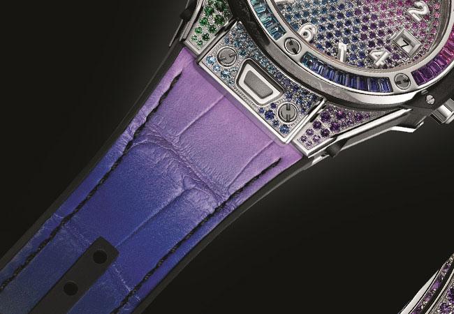 宇舶HUBLOT Big Bang One Click彩虹寶石精鋼腕錶