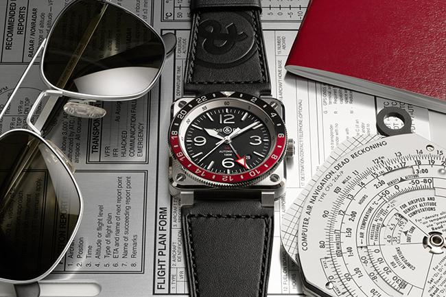 BELL & ROSS GMT功能腕錶 國際旅客腕上良伴