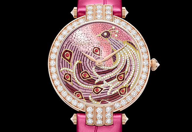 海瑞溫斯頓卓時Premier系列Precious Peacock 36mm自動腕錶18K玫瑰金款