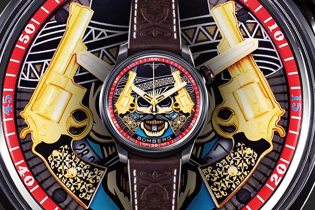 BOMBERG BB-01雙槍骷髏自動大三針腕錶 搶眼視覺焦點