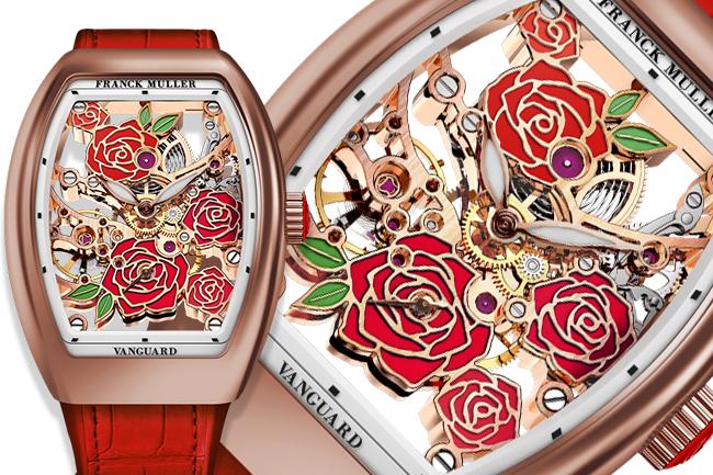 FRANCK MULLER Vanguard Rose Skeleton 腕錶 腕間恣意綻放