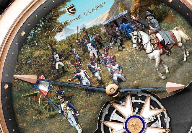 CHRISTOPHE CLARET Napoleon拿破崙飛行陀飛輪三問腕錶