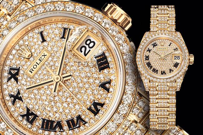 勞力士Oyster Perpetual Lady-Datejust 尊貴的珠寶鑲嵌
