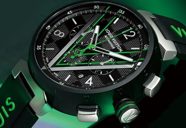 路易威登LOUIS VUITTON Tambour Damier Graphite Race Chronograph