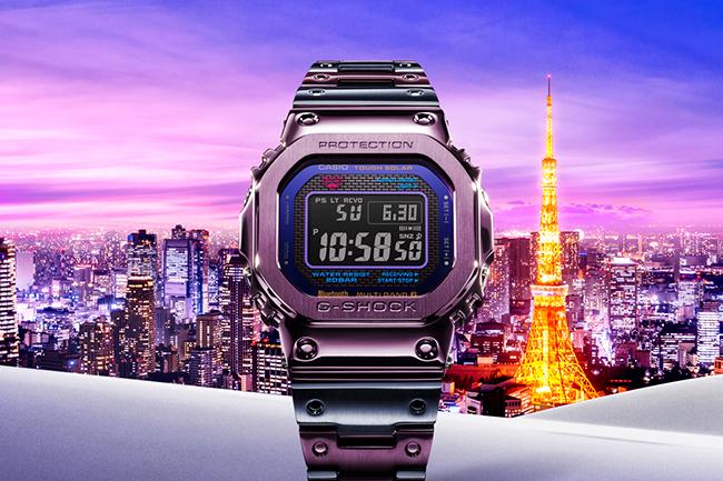卡西歐G-SHOCK日暮東京GMW-B5000PB 絕美雙色金屬呈現繁華夜景