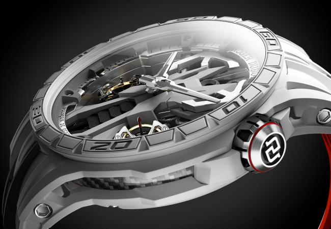 羅杰杜彼ROGER DUBUIS Excalibur Spider Countach DT/X傾置雙飛行陀飛輪腕錶