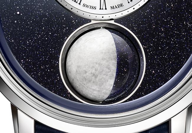 亞諾表ARNOLD&SON Luna Magna Platinum碩大3D立體月相腕錶鉑金珍藏版