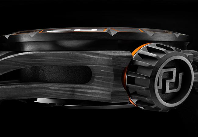 羅杰杜彼ROGER DUBUIS,Excalibur Spider Huracán Monobalancier片狀模塑碳纖維自動上鍊腕錶