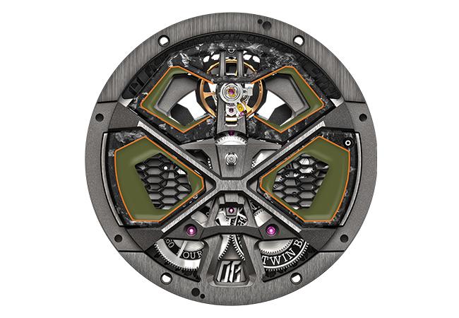 羅杰杜彼ROGER DUBUIS,Excalibur Spider Huracán Monobalancier片狀模塑碳纖維自動上鍊腕錶