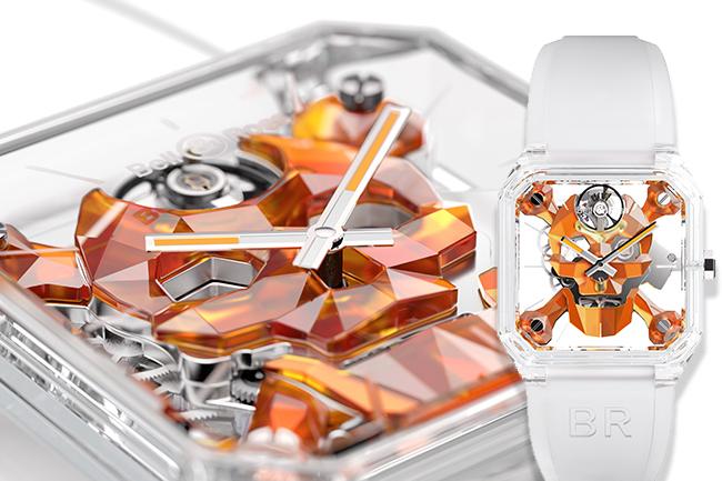 會笑的橘色水晶骷顱：BELL & ROSS BR 01 Cyber Skull Sapphire腕錶獨獻ONLY WATCH 2021