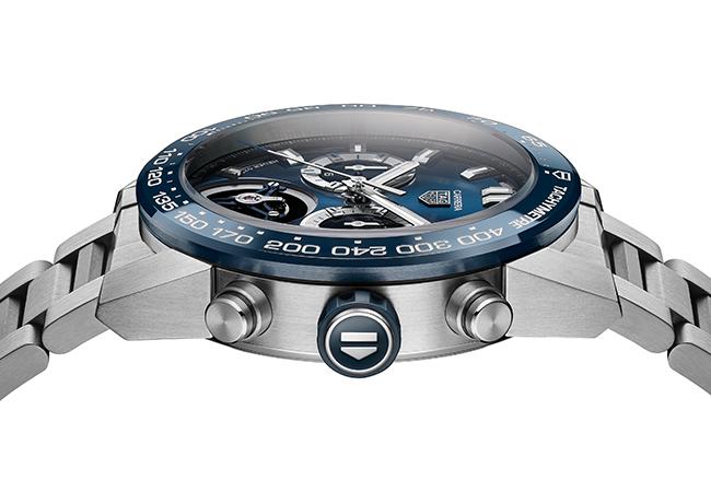 泰格豪雅TAG HEUER Carrera H02T限量藍色陀飛輪計時腕錶