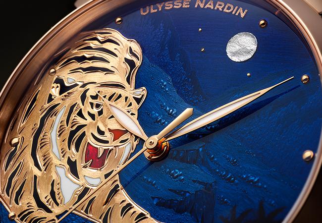 雅典錶ULYSSE NARDIN鎏金系列瑞虎生肖腕錶 