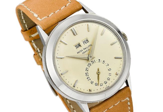 百達翡麗PATEK PHILIPPE Ref. 3448 Senza Luna無月相萬年曆腕錶。