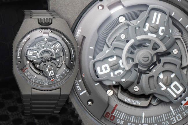 灰色宇宙空間：URWERK UR-100V Full Titanium Jacket限量錶