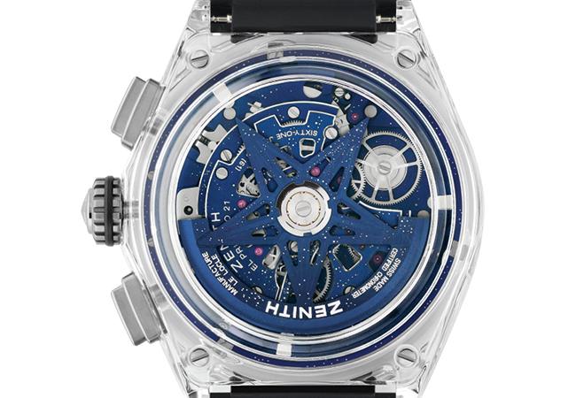 真力時ZENITH Defy 21雙陀飛輪藍寶石腕錶 