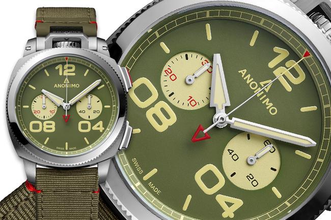 ANONIMO 2022新品：義式軍風系列計時碼錶