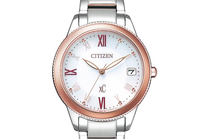 星辰錶CITIZEN xC系列光動能三針玫瑰半金款