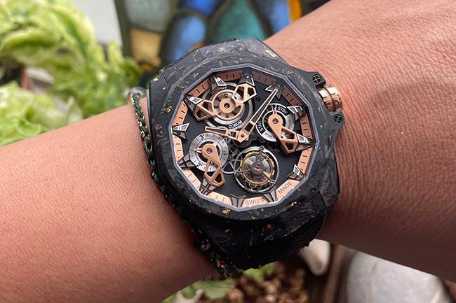 CORUM Admiral 45 Openworked Tourbillon 黑金飛行陀飛輪